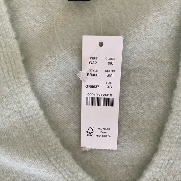 J.Crew V-neck wool blend long line tunic style oversized sweater size XS - Picture 12 of 12